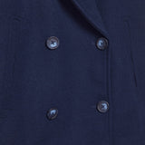 Kort dobbeltradet damefrakke – stilfuld overgangsjakke i tidløst design