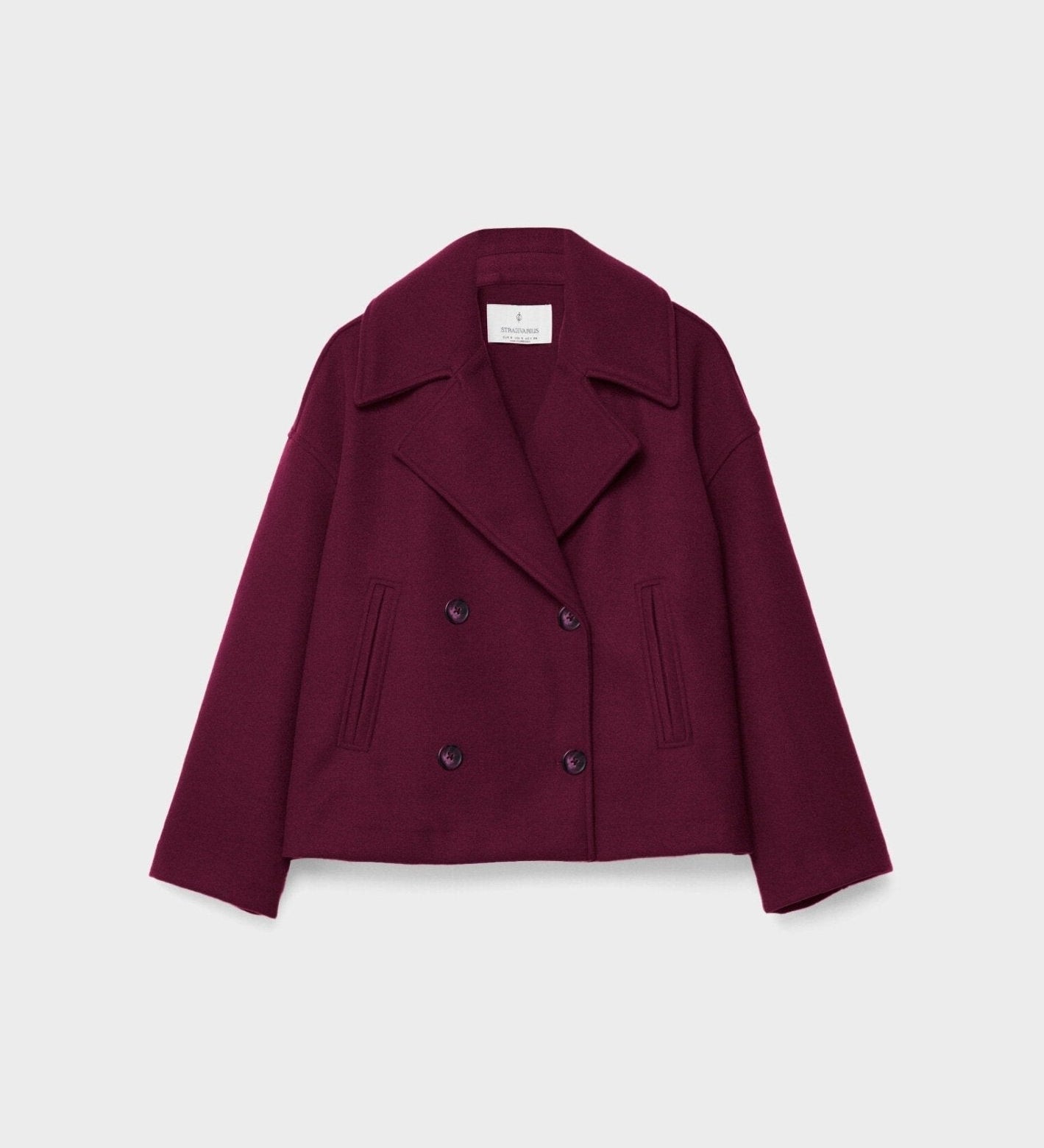 Kort dobbeltradet damefrakke – stilfuld overgangsjakke i tidløst design