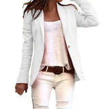 Dame blazer – klassisk design med enkelt knap