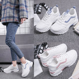 Chunky sneakers til kvinder med lyserøde detaljer